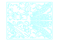 线切3D-蜻蜓,线切割图纸免费下载