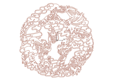 线切割2D-双龙吐珠,线切割图纸免费下载