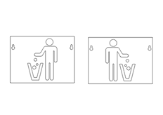 线切割2D-垃圾桶标示,线切割图纸免费下载
