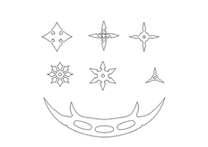 线切割2D-飞镖,线切割图纸免费下载