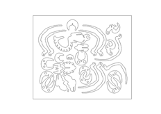 线切割3D-昆虫1,线切割图纸免费下载